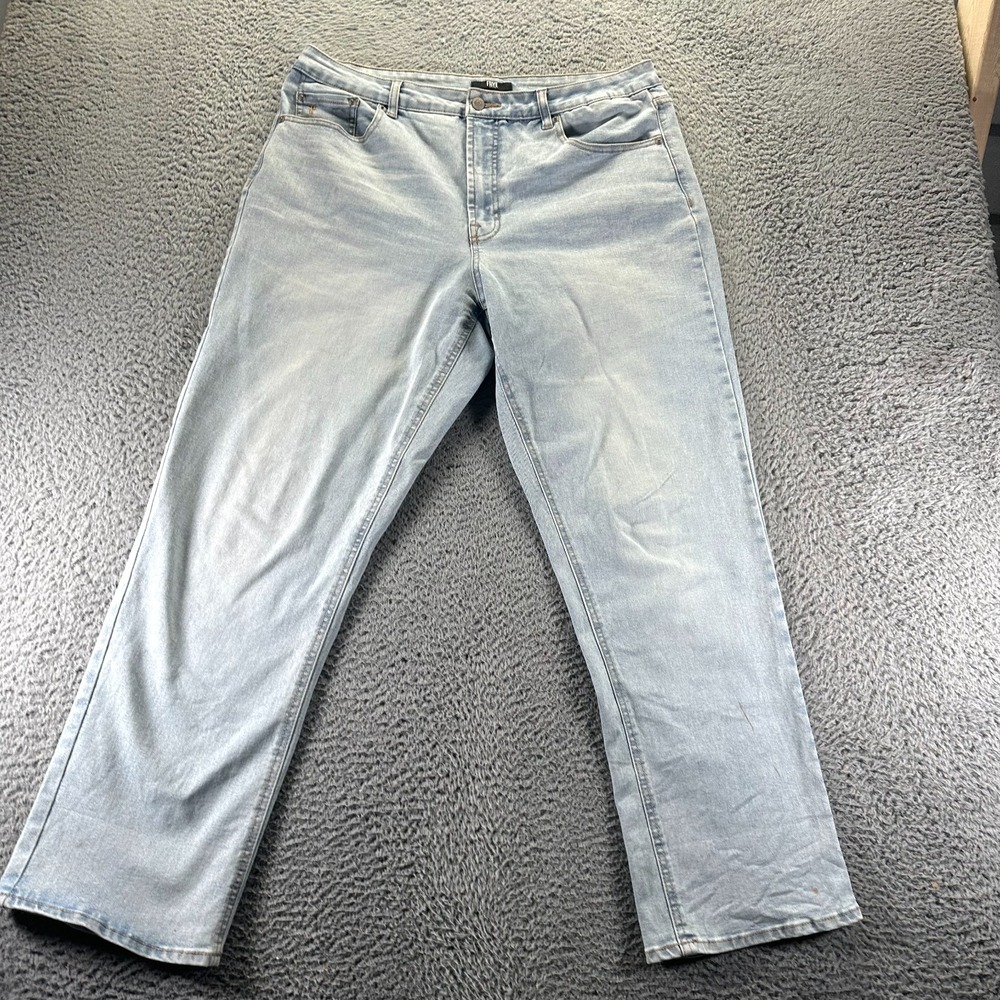 Frye Jeans Women 10 Blue Cotton Denim Straight Travel Workwear Faded Stretch